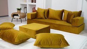 Arabic Floor Seating Arab Floor Sofa Arab Seating Floor | 12 pieces, 28 dances with sponge <b>cushion</b> thickness 20cm - Product Image 2