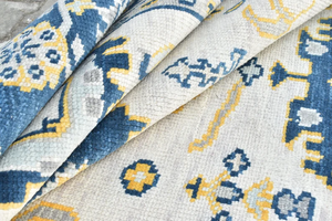 Alfombra Oushak Rectangular Moderna de Lujo, Hecha a Mano con Lana de Nueva Zelanda, Antideslizante, Diseño Floral Grande para Sala de Estar - Product Image 5