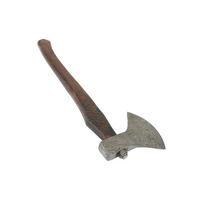 Hache Tomahawk en acier inoxydable industriel de qualité supérieure avec manche en bois pour la chasse, le camping, la coupe du bois - Outil d'aventure en plein air fait à la main