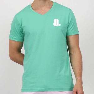 เสื้อยืดคอกลมผู้ชายสีพื้นเรียบง่าย แขนสั้น ขายส่ง เสื้อยืดคอกลมผู้ชายแขนสั้น ผ้าฝ้าย 100% - Product Image 1