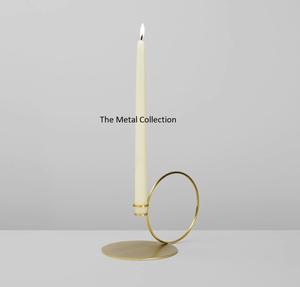 Ensemble de 2 bougeoirs élégants, décoration pour maison, hôtel, Restaurant, bougeoir, décor, bougeoir en métal plaqué or - Product Image 3