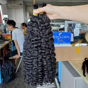 Cabello a granel de doble estirado, cabello humano crudo rizado birmano, cabello crudo vietnamita de la mejor calidad - Product Image 1