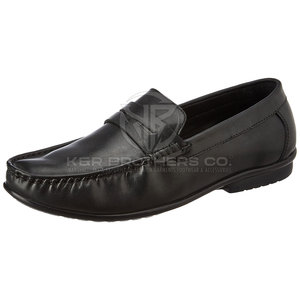 Mocasines de cuero negro Zapatos de mocasines de cuero estilo de oficina formal duradero hecho a mano con estilo para hombres - Product Image 2