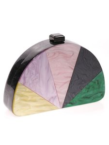 Sac à main de luxe bohème pour femme, pochette en résine faite à la main, sac de haute qualité à fermeture ouverte, décoré de perles et de chaînes, dernière collection - Product Image 3