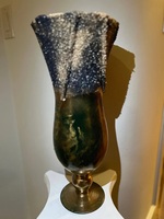 Florero Moderno de Aluminio de Gran Tamaño con Acabado Dorado Antiguo para Decoración del Hogar y Bodas, Diseño de Lujo Ecológico
