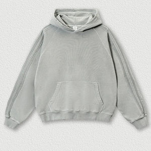 Vêtements en gros, streetwear, ensemble de survêtement en molleton délavé à l'acide, survêtement surdimensionné pour hommes, ensemble de molleton lourd - Product Image 3