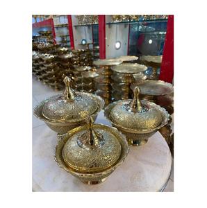 Bol de date décoratif pour la maison Khajoor et pot et bol de fruits secs couleur or utilisation pour restaurant et hôtel en quantité en vrac - Product Image 5