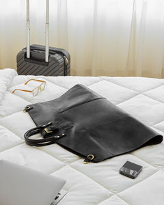 Sac de voyage en cuir pour vêtements, porte-costume avec poches, fermeture éclair, léger, costume de mariage pour homme, fait à la main, cadeau de Noël pour les demoiselles d'honneur - Product Image 4