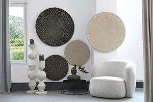 Gran oferta, panel de pared de Metal esmaltado de hierro marrón, decoración de flores de diseño moderno de alta calidad para oficinas y hoteles, hecho de aluminio - Product Image 2