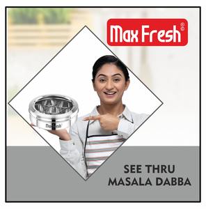 Boîte à épices Maxfresh en acier inoxydable transparente avec 7 compartiments et 1 cuillère de haute qualité - Product Image 2