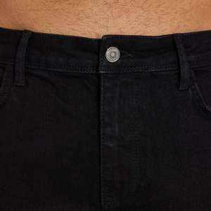 Pantalones cortos ajustados para hombre, vaquero negro, cintura media, dobladillo limpio, corte clásico, ropa de calle de estilo veraniego para todos los días, aspecto informal inteligente - Product Image 6