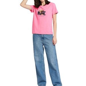 T-shirts pour femmes à manches courtes, style streetwear, nouvelle arrivée, fabrication directe d'usine, logo personnalisé, fabricant sur mesure pour le commerce B2B, respirant - Product Image 1