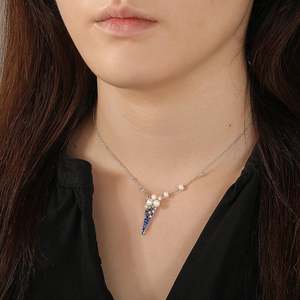 สร้อยคอไข่มุกสีเงินที่ได้รับแรงบันดาลใจจากไอศกรีมเจลิยา - Product Image 5