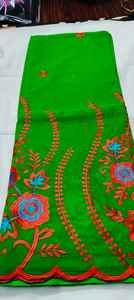 Vestido bordado de gasa de algodón elegante personalizable Diseños tejidos multicolores con Thoub sudanés Voile Mutaras - Product Image 5