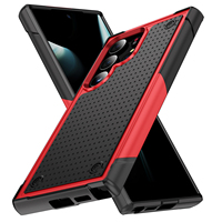 Parfait PC TPU Anti-Chute Stand Holder Coloré Antichoc Mobile Téléphone Cas Protecteur pour Samsung Galaxy S24 Ultra