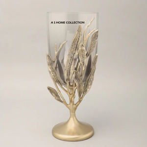 Support de Bougie Moderne en Verre à Motif Floral, Design Luxe en Forme de Branche, Support Métallique pour Bougies Chauffe-Plat, Personnalisable, Écologique, pour Décoration Intérieure de Noël - Product Image 4
