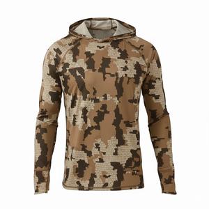 Camisa de Pesca con Capucha de Manga Larga para Hombre, Camuflaje, Secado Rápido, Poliéster, UPF 50, Estilo Pullover - Product Image 1