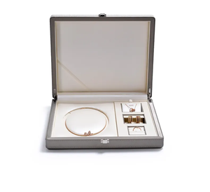 FANXI Custom jewelry organizer display PU leather travel jewelry box with logo