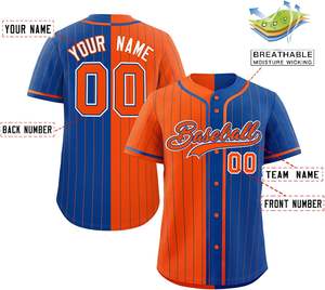 Pro Cut Baseball Jersey Custom Button Up Softball Shirt Tela de malla Absorbe la humedad Tackle Twill Sublimation Letters USA Fit - Product Image 2