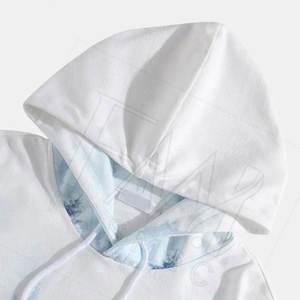 Sweat à capuche 100% coton pour hommes à la mode de haute qualité léger brodé impression solide tissu personnalisable pour la tenue d'hiver - Product Image 3