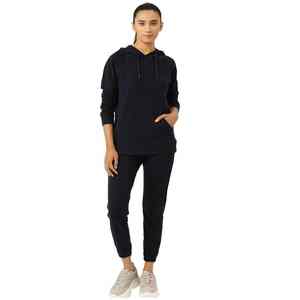 Ensemble de survêtement d'hiver éco-responsable pour femmes sur mesure, taille plus, en polaire, vêtements de rue décontractés, vente en gros - Product Image 1