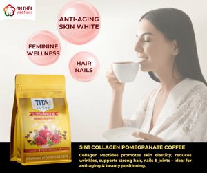 Venta al por mayor OEM 6 en 1 granada colágeno café instantáneo mezcla funcional belleza bebida adelgazante pérdida de peso blanqueamiento de la piel para las mujeres - Product Image 2