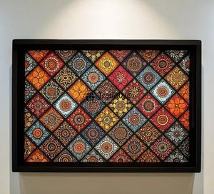 Tradebyd Plateau en bois MDF Plateau de service polyvalent fait à la main pour cuisine bureau à domicile - Product Image 3