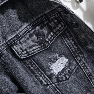 แจ็คเก็ตยีนส์ผู้ชายลายโลโก้แบบกำหนดเอง แจ็คเก็ตผ้าฝ้ายลำลองดีไซน์เนอร์ แจ็คเก็ตยีนส์ผู้ชายคุณภาพดีที่สุด - Product Image 3