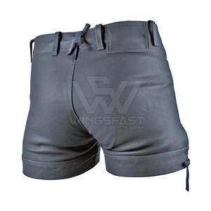 Short en cuir pour hommes le plus vendu séchage rapide respirant taille moyenne style décontracté concevez votre propre logo motif solide - Product Image 3