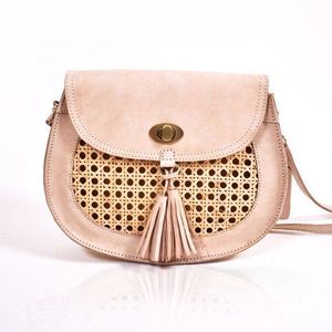 <b>Round</b> Rattan Bag Lombok Crafts Straw <b>Sling</b> Bags Tropical Rattan Beach Bag Woven Summer Crossbody Gift For Mom Gift For Women - Product Image 1