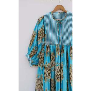 Vestido Midi de Algodón con Estampado Floral para Mujer, Cuello Profundo, Estilo Boho Elegante, Transpirable y Talla XL para Ocio o Salidas Diurnas - Product Image 5