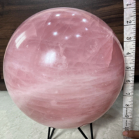 Sphère de cristal de quartz rose naturel poli de haute qualité, 12,3 kg, rose, pour la guérison énergétique, la méditation et le Feng Shui (vente en gros)