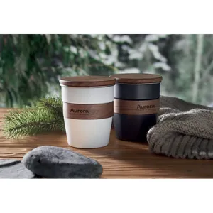Gobelet isotherme durable en acier inoxydable 350 ml avec revêtement en verre noyer pour merchandising - Product Image 4