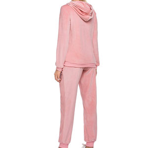 Conjunto Deportivo de Invierno para Mujer con Capucha, Color Sólido, Hecho a Medida, Corte Holgado, 100% Algodón Transpirable, Venta al Por Mayor - Product Image 2