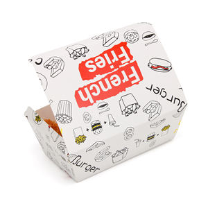 Bandeja Plegable Portátil de Cartón Blanco de Alta Gama, Ecológica, <span class=keywords><strong>para</strong></span> Hot Dogs, Caja de Papel Kraft <span class=keywords><strong>para</strong></span> Pollo Frito y Papas Fritas, con Forro de Esponja y Brillo - Product Image 6