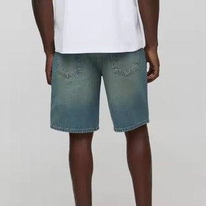 Haute qualité personnalisé hommes Shorts été Hip Hop Streetwear Denim Shorts coton jambe droite Style Vintage hommes portent des Shorts en jean - Product Image 6