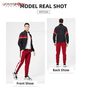 Chándal de jogging para hombre de ajuste clásico con tela que absorbe el sudor para correr y entrenar chándal de jogging para hombre con diseño de rayas - Product Image 6