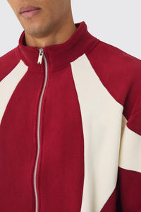 Sudaderas con cremallera de alta calidad para hombre, precio al por mayor, sudadera de algodón con bloque de Color, sudadera con estampado personalizable, sudaderas con capucha 2025 - Product Image 3