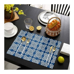 GOTS aprobado gris oscuro 2023 nuevo estilo de alta calidad 100% manteles de algodón orgánico para restaurante antideslizante plato de comedor estera de plato - Product Image 6