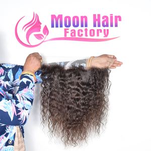 Nuevo Producto de la Mejor Calidad, Aspecto Natural, Cabello Humano Indio Suave, Frontal Rizado para Mujeres, para Salón, Fiesta o Uso Diario, en Venta - Product Image 6