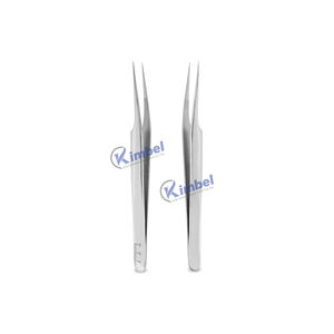 Pinces à épiler pour extensions de cils en acier japonais à pointe en fibre avec logo personnalisé, fines, droites, pour volume - Product Image 1