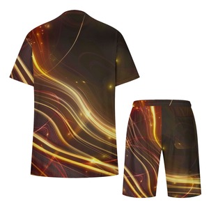 Conjuntos de pantalones cortos informales para hombre de nuevo diseño al por mayor, camiseta de manga corta, pantalones cortos, conjunto de chándal sólido, ropa de marca para hombre, conjuntos de 2 piezas - Product Image 3