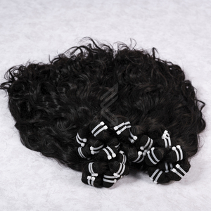 <b>Cheap</b> Factory Price High Quality European Natural Wavy Fumi Remy Virgin Human Hair Machine Double Weft Fast Shipping - Product Image 1