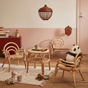 Chaise en rotin pour bébés, enfants, tout-petits, chaises de cuisine durables, décoration de salle à manger - Product Image 4