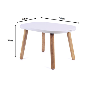 Juego de mesa y silla de diseño blanco moderno Montessori, combinación perfecta para dormitorio infantil, madera natural para edades de 1 a 4 años - Product Image 4