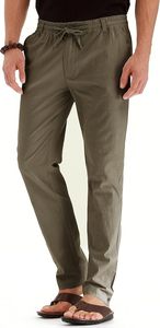 2025 Vintage grande taille hommes pantalons haute qualité léger tricoté toile séchage rapide taille moyenne Style lavé - Product Image 2