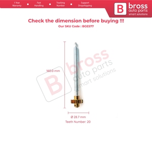 Motor Ajustador de Altura BGE577 5609510, Engranaje Metálico de Reparación, Eje de 16 cm para Mondeo, Galaxy, S-Max - Product Image 5