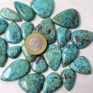 2025 Wholesale Natural Chrysocolla Cabochons Mixed Shape and Size BK Oval Cut Gemstone Lot for Jewelry Making from Jaipur - Product Image 4