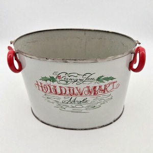 Planteur de jardin de fougère givrée pour les entrées de Noël Fabriqué avec une texture galvanisée pour les fleurs et la verdure de vacances - Product Image 4