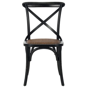 Jolice 实心柚木制成，高品质，黑色，X型靠背，乡村风格小酒馆椅子，<span class=keywords><strong>2</strong></span> 件套 - Product Image 2
